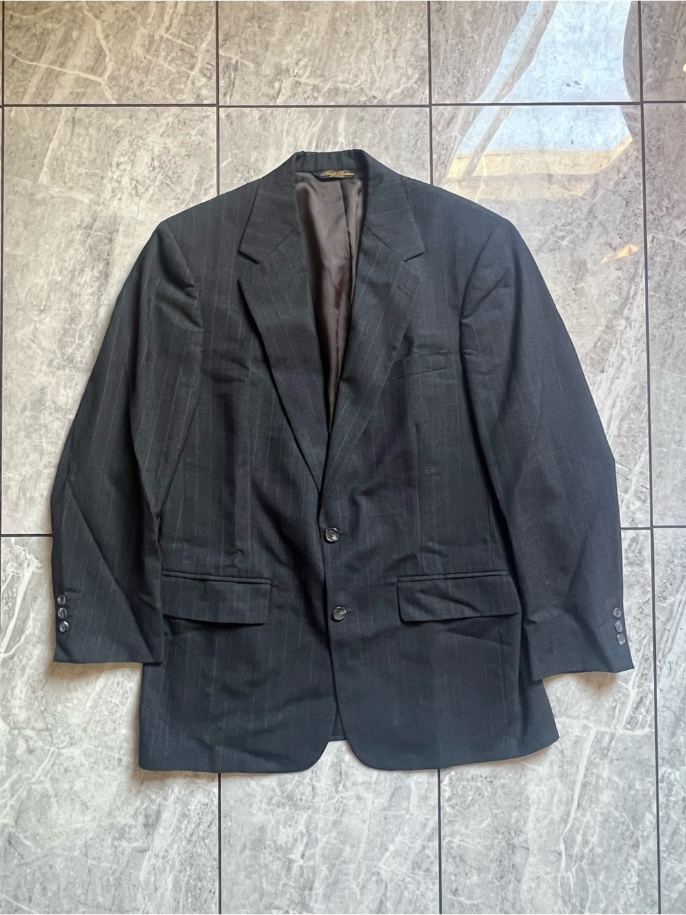 Brooks Brothers Men's Pinstripe Blazer Sport Coat Jacket Mainline 1818 Gray 40R